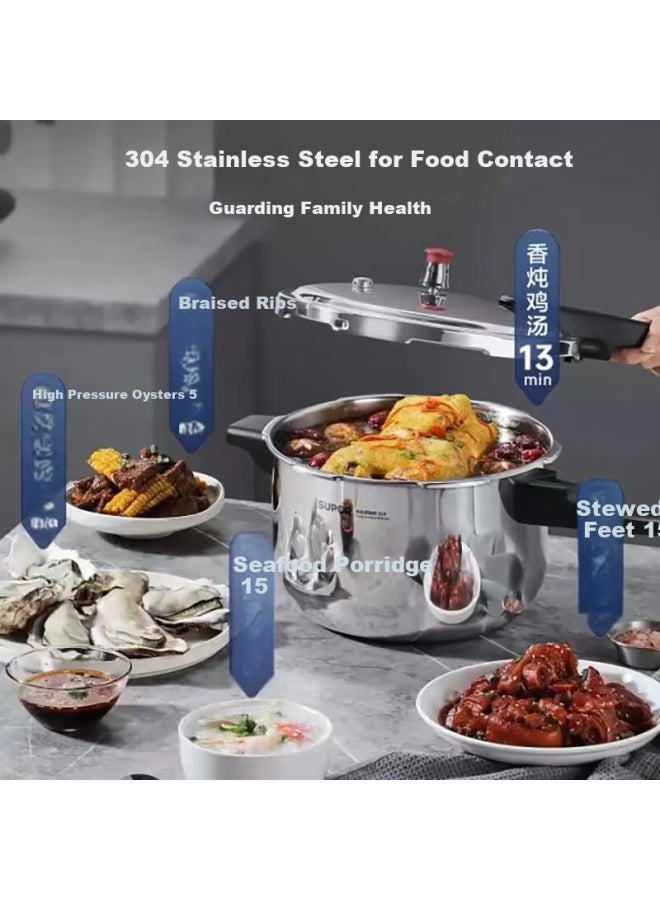 Supor Pressure Cooker, 304 Stainless Steel, 7l Capacity, Compatible With Gas And Induction Stoves, Ey243fbw2 - Image 4