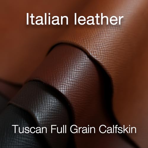 Getalia Italian Leather Watch Band | Tuscany Vegetable-Tanned Full Grain Calfskin Palm Grain Strap for Men Women | Quick Release | Folding Clasp | 18mm 19mm 20mm 21mm 22mm Soft (Black：Width-20mm) - Image 4