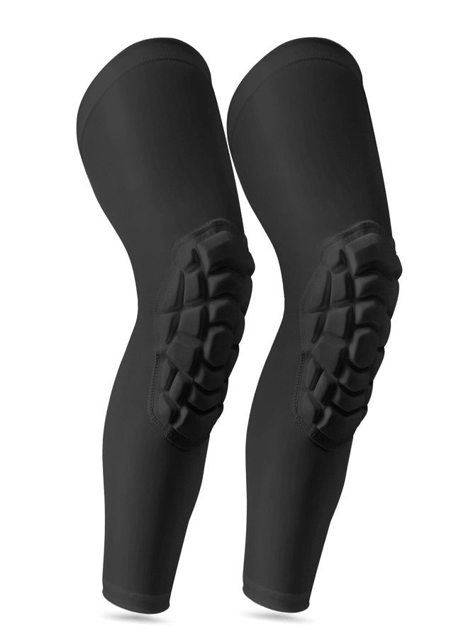LUODITO Knee Pads Compression Leg Sleeve Wrestling Volleyball Football Knee Pads, Knee Compression Sleeve for Youth Adult, 1 pair of Knee Sleeves ((#1) Black-2pcs,Small) - Image 1