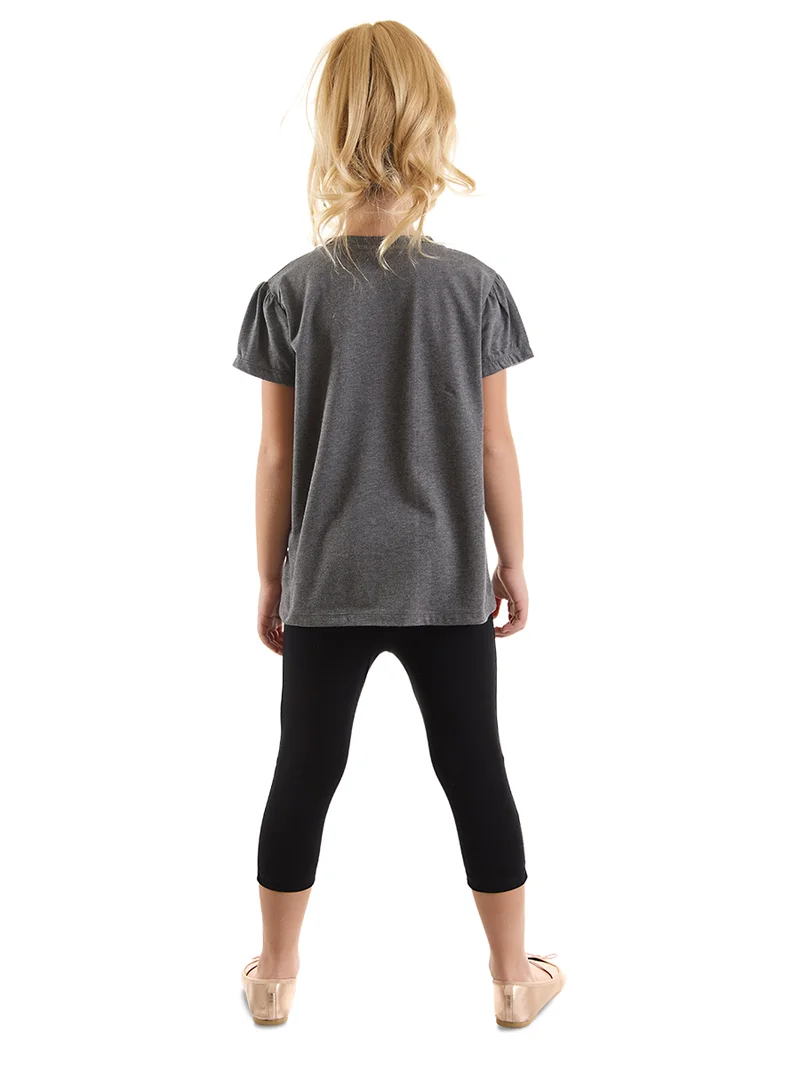 دينوكيدس طقم تيشيرت وبنطلون ليجنز للبنات من كات فيلوز