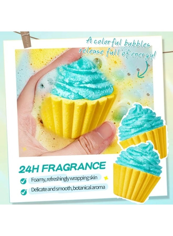 SADOER 6pcs x100g Ice Cream Bath Bombs, Handmade with Rich Foam, Perfect Gift for Birthday, Christmas, Valentine's, Mother'S Day - Suitable for Normal Skin - Image 2