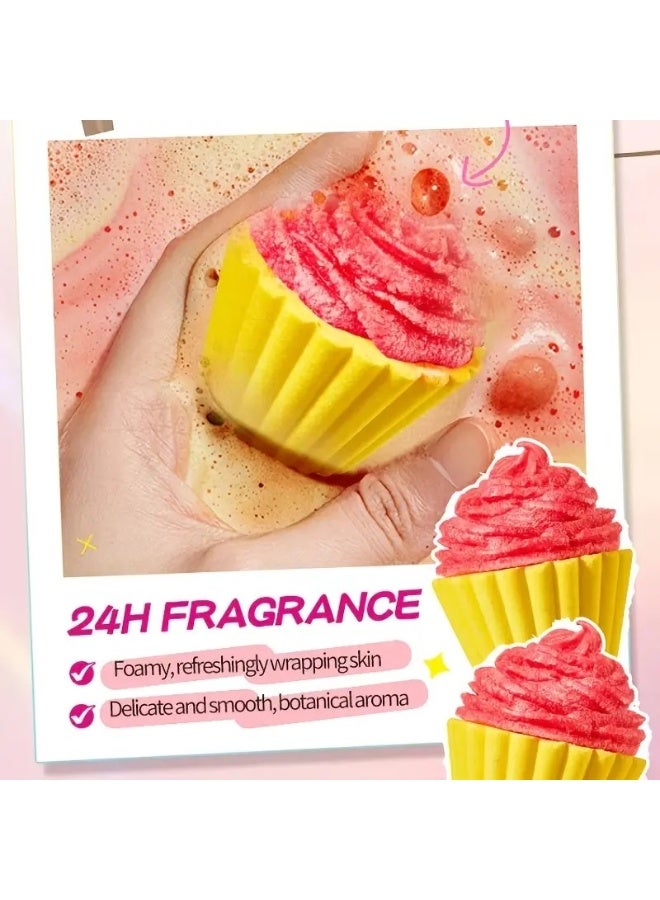 SADOER 6pcs x100g Ice Cream Bath Bombs, Handmade with Rich Foam, Perfect Gift for Birthday, Christmas, Valentine's, Mother'S Day - Suitable for Normal Skin - Image 3