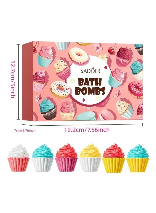 SADOER 6pcs x100g Ice Cream Bath Bombs, Handmade with Rich Foam, Perfect Gift for Birthday, Christmas, Valentine's, Mother'S Day - Suitable for Normal Skin - Image 4