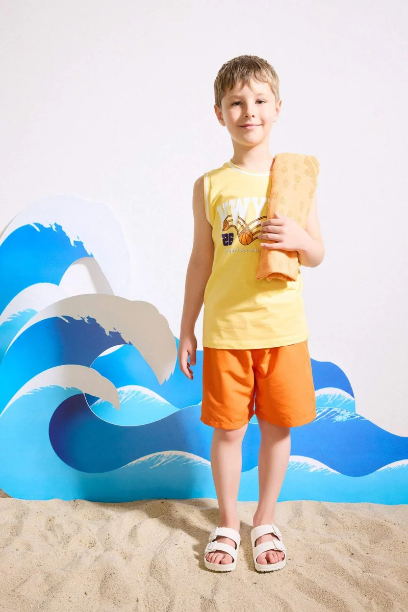 ديفاكتو Boy Regular Fit Basic Swim Shorts