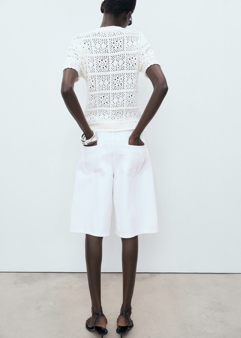 MANGO Short-Sleeved Crochet Cardigan  - Image 2