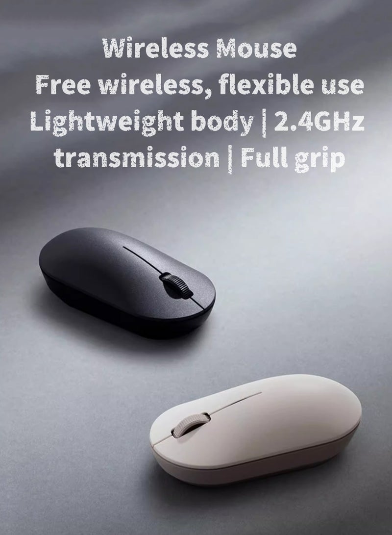Wireless Mouse Computer Office Portable Male and Female Home Game Mouse Milk tea white - Image 2