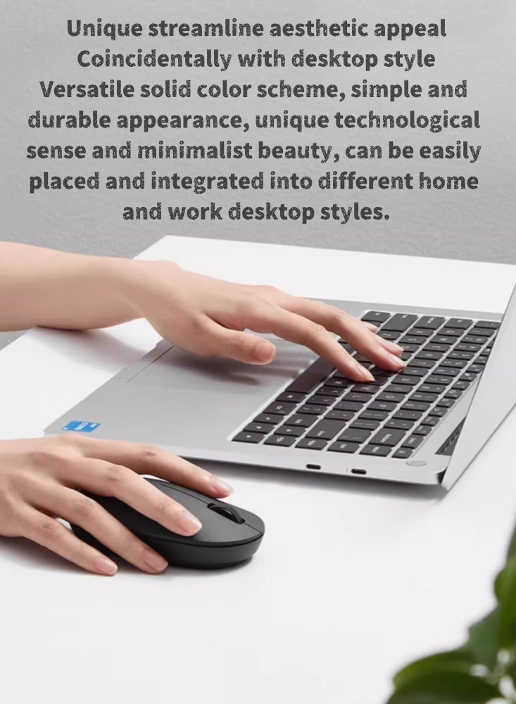 Wireless Mouse Computer Office Portable Male and Female Home Game Mouse Milk tea white - Image 3