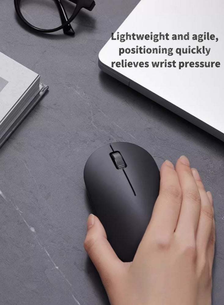 Wireless Mouse Computer Office Portable Male and Female Home Game Mouse Milk tea white - Image 5