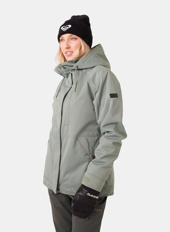 Roxy Women's Standard Billie 10K Waterproof Snow Jacket, Tailored Fit, PFAS-Free, Insulated, Sea Spray - Image 4