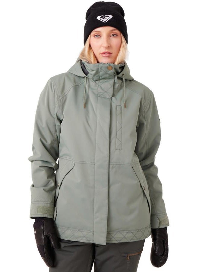 Roxy Women's Standard Billie 10K Waterproof Snow Jacket, Tailored Fit, PFAS-Free, Insulated, Sea Spray - Image 1