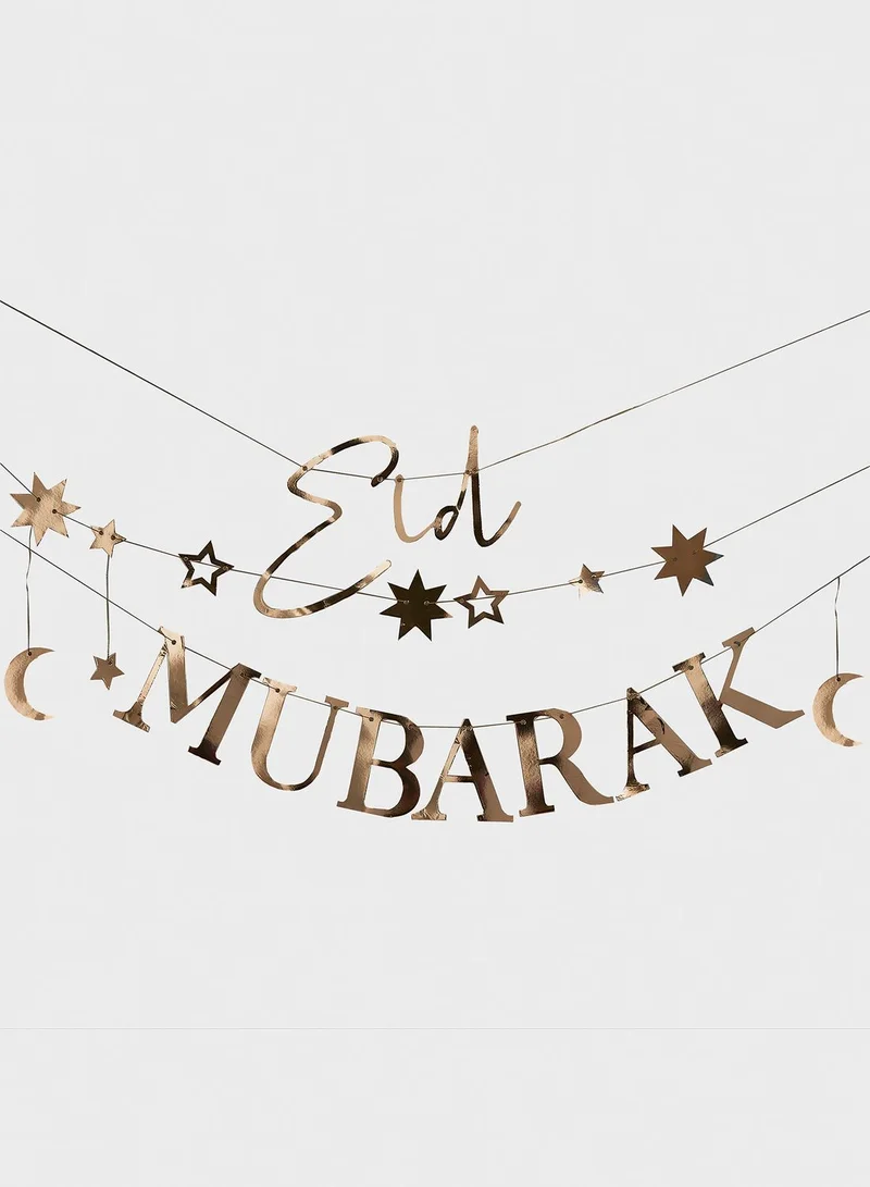 Ginger Ray Eid Mubarak Moons And Stars Garland