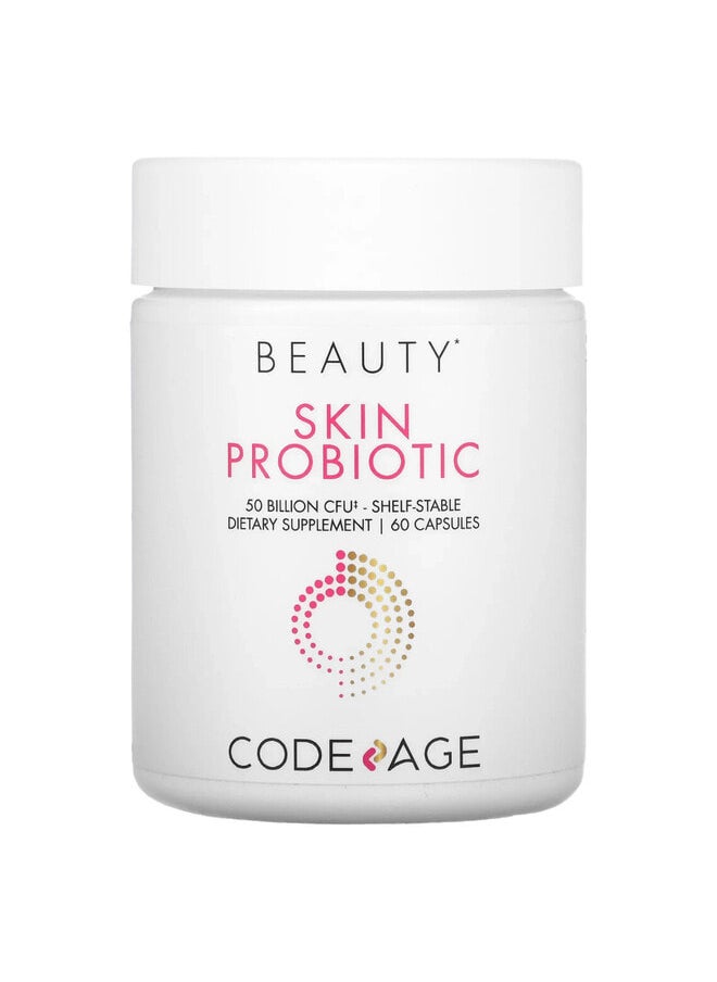 Codeage Skin Probiotic+, 50 Billion CFU, 60 Capsules  - Image 1