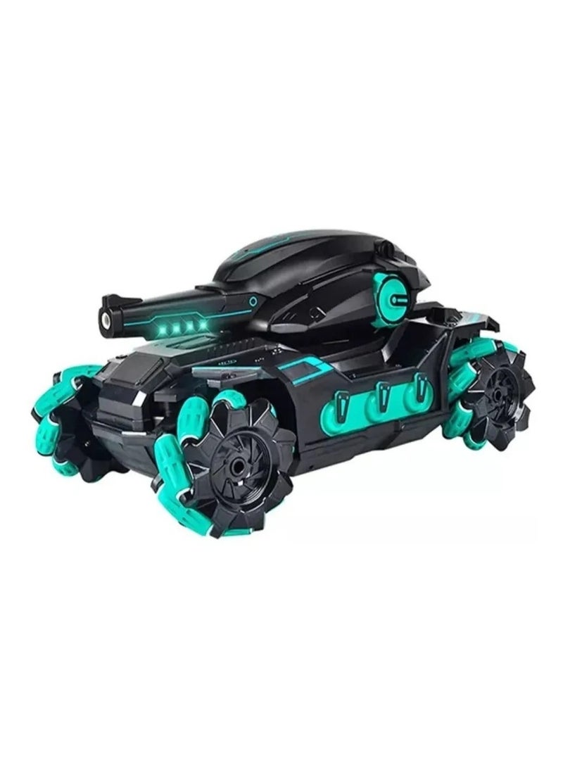 HENGDE 1:12 Scale Remote Control Water Bead Tank Car Toy 2.4G Watch Controlled RC Stunt Car with Drift 360 Degree Rotation Multiplayer Battle Toy for Kids Boys Girls Gift - Image 1