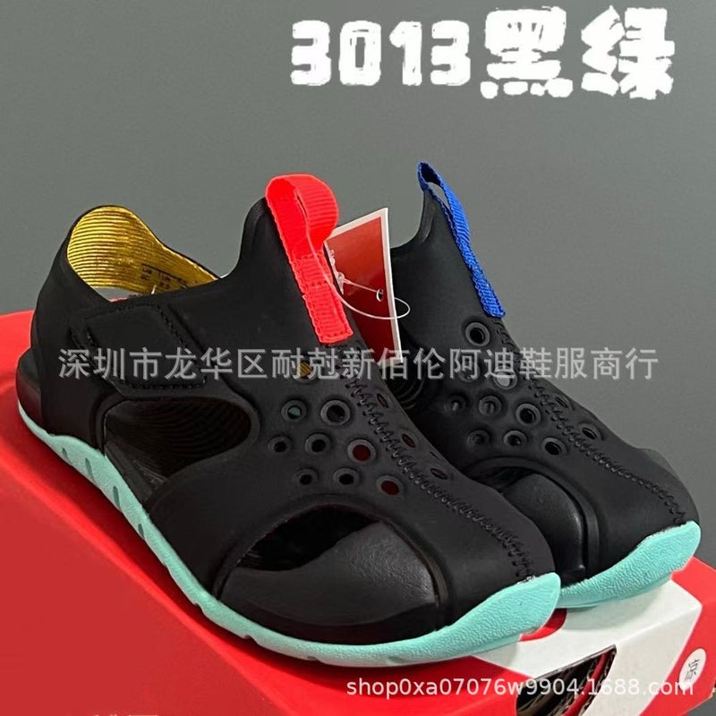 New Putian Airplane Wing Sandals Men'S And Women'S Foot Protection Hole Shoes Summer Water Treading Velcro Shoes Children'S Shoes - Image 1