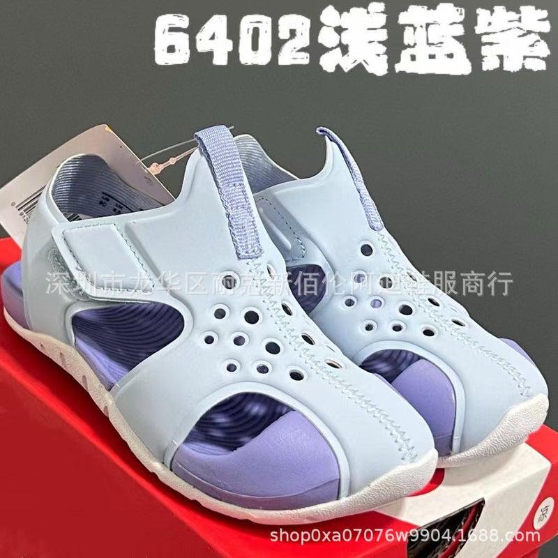 New Putian Airplane Wing Sandals Men'S And Women'S Foot Protection Hole Shoes Summer Water Treading Velcro Shoes Children'S Shoes - Image 3