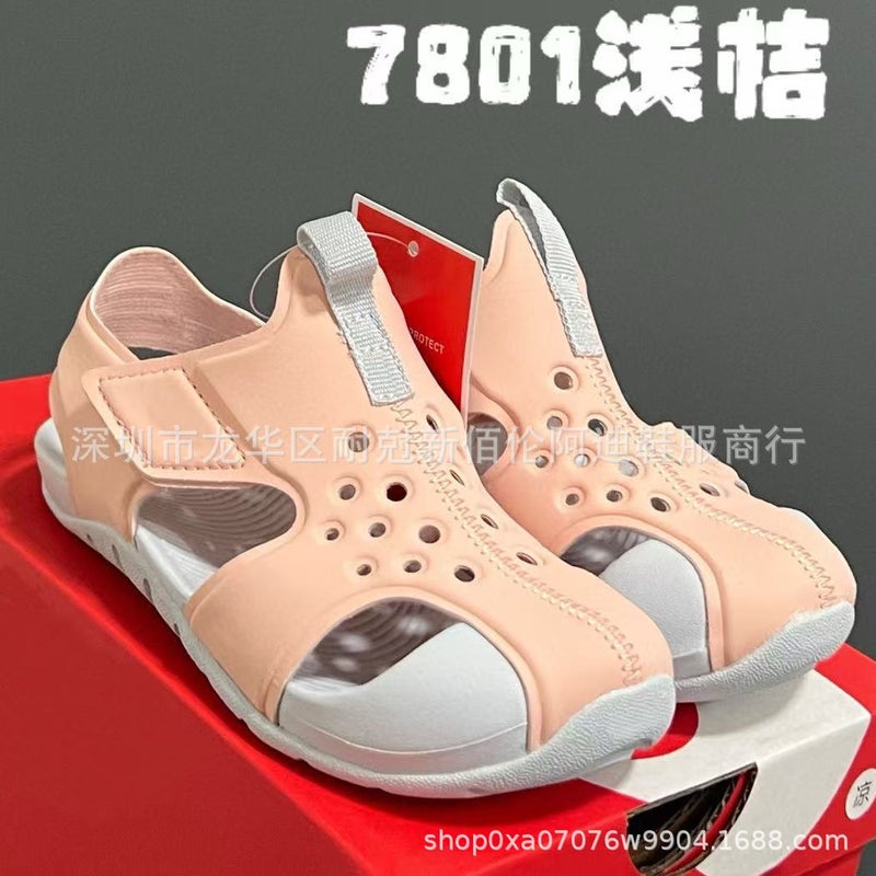 New Putian Airplane Wing Sandals Men'S And Women'S Foot Protection Hole Shoes Summer Water Treading Velcro Shoes Children'S Shoes - Image 4