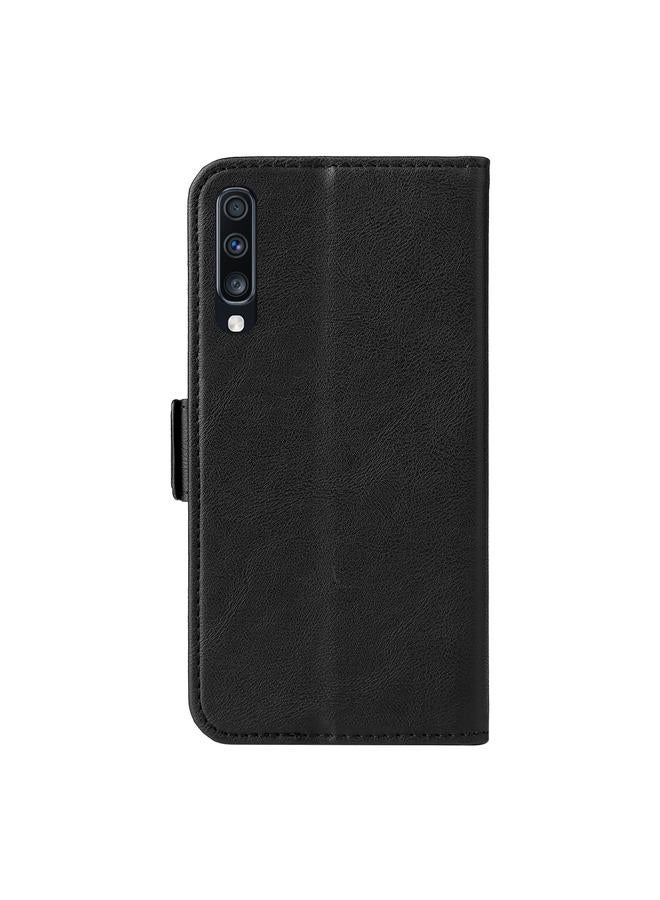 S-TOP Case For Samsung Galaxy A50 Dual Buckle Card Wallet Calf Leather Phone Case - Image 3