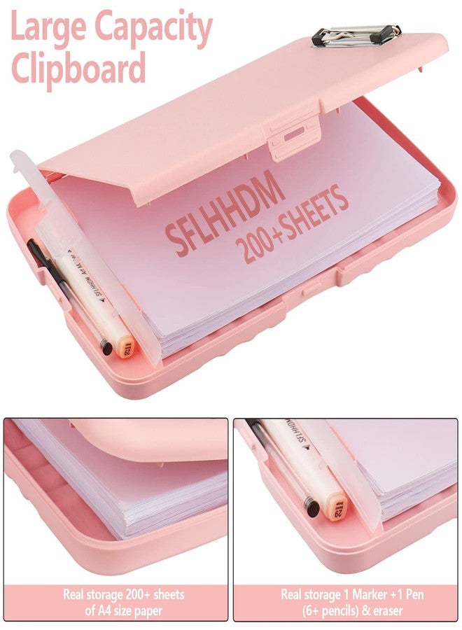 SFLHHDM Plastic Clipboard with Storage, High Capacity Clip Boards 8.5x11 with Storage, Heavy Duty Nursing Clipboard Folder, Cute Clipboards, Letter A4 Size Clipboards with Storage for Teachers, Nurse - Image 2