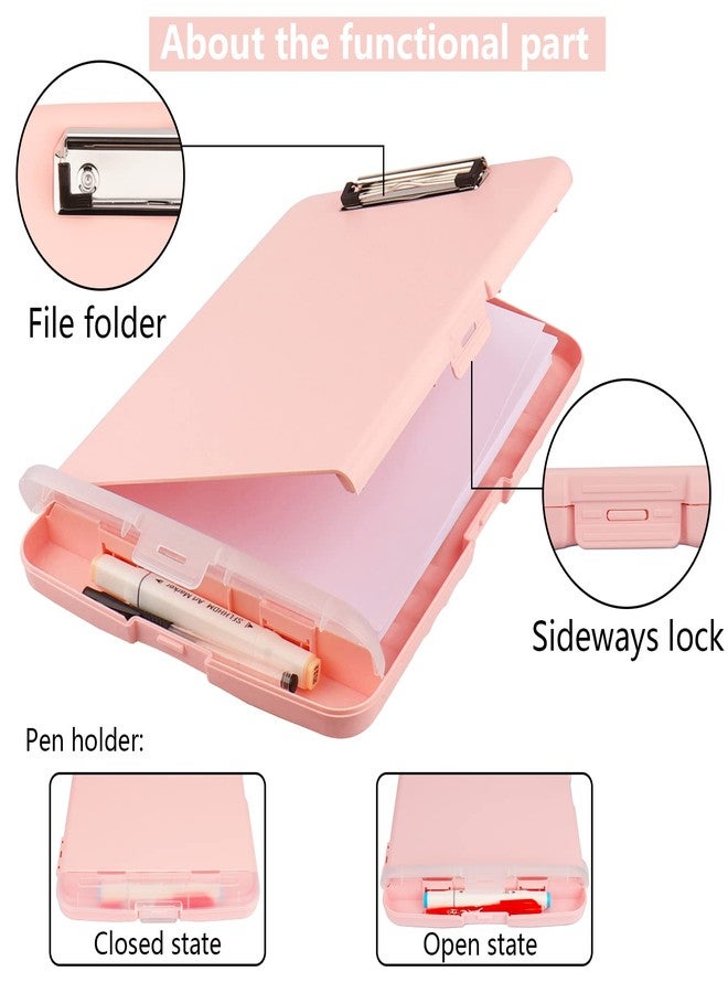 SFLHHDM Plastic Clipboard with Storage, High Capacity Clip Boards 8.5x11 with Storage, Heavy Duty Nursing Clipboard Folder, Cute Clipboards, Letter A4 Size Clipboards with Storage for Teachers, Nurse - Image 5