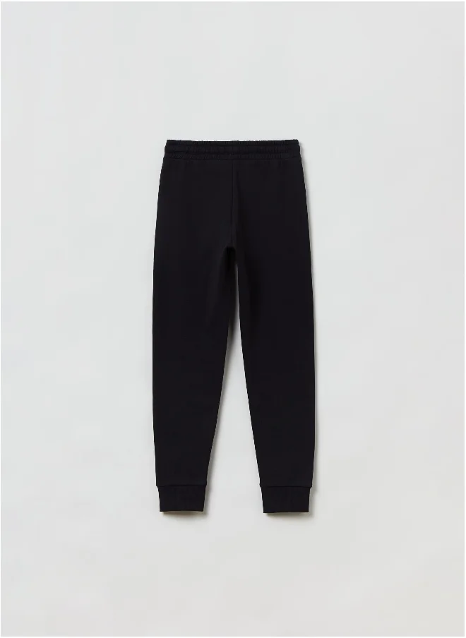 او في اس Plush joggers with butterfly print