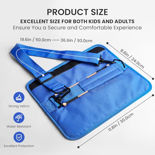 FINGER TEN Golf Club Bag Mini Lightweight for Men Women Ladies Kids with/Without Ball Pouch Pack, Portable for Driving Range Carrier Course Training Case (1 Pack in Blue) - Image 3