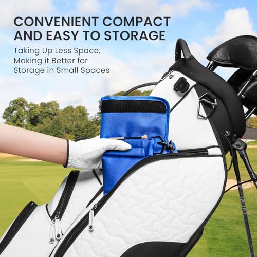 FINGER TEN Golf Club Bag Mini Lightweight for Men Women Ladies Kids with/Without Ball Pouch Pack, Portable for Driving Range Carrier Course Training Case (1 Pack in Blue) - Image 5
