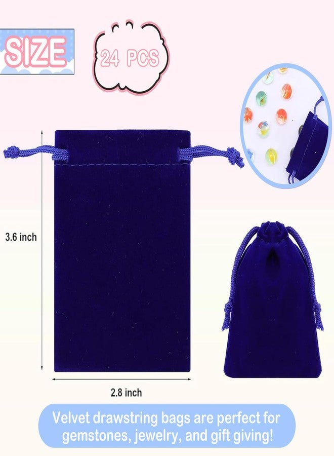 Bgtecho 24 Pcs Velvet Drawstring Bags, 12 Colors Small Velvet Pouch, 2.8''x3.5'' Gift Bags Jewelry Pouches, Jewelry Bag with Drawstring for Wedding Favors Gifts Event Supplies Party Favors - Image 2