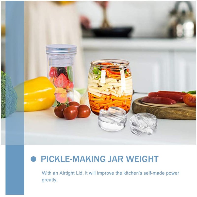 4pcs Glass Fermentation Weights for Mason Jars Wide Mouth Pickle Making Canning - Image 5