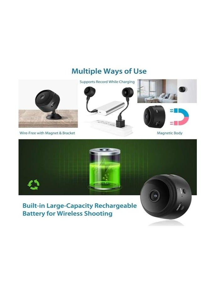 1080P Wireless Camera Mini with Motion Detection Portable Camera for Aerial Home Indoor Outdoor Security - Image 4