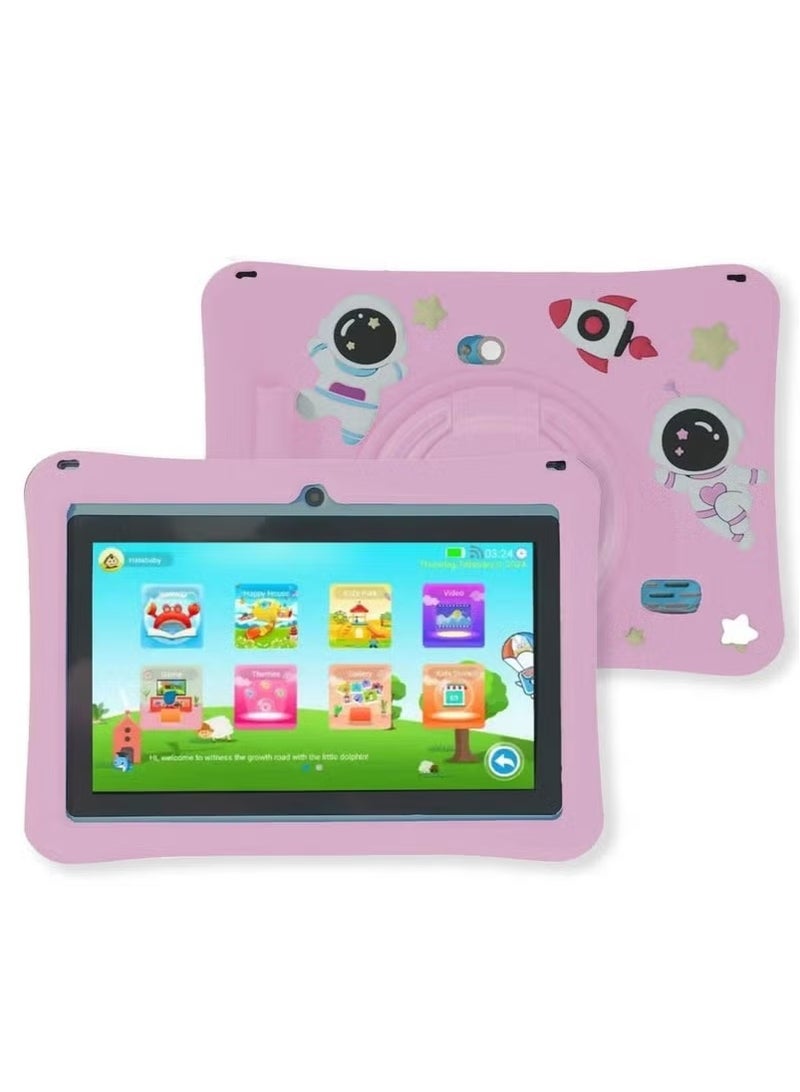 Oteeto K3 Kids Tablet – 7-Inch Android Wi-Fi Tablet for Children | Preloaded Educational Apps & Games | Parental Control Mode | Kid-Proof Protective Case | 4GB RAM + 64GB Storage | Long-Lasting Battery | Lightweight & Durable | Ideal for Toddlers & School Learning – Pink - Image 3