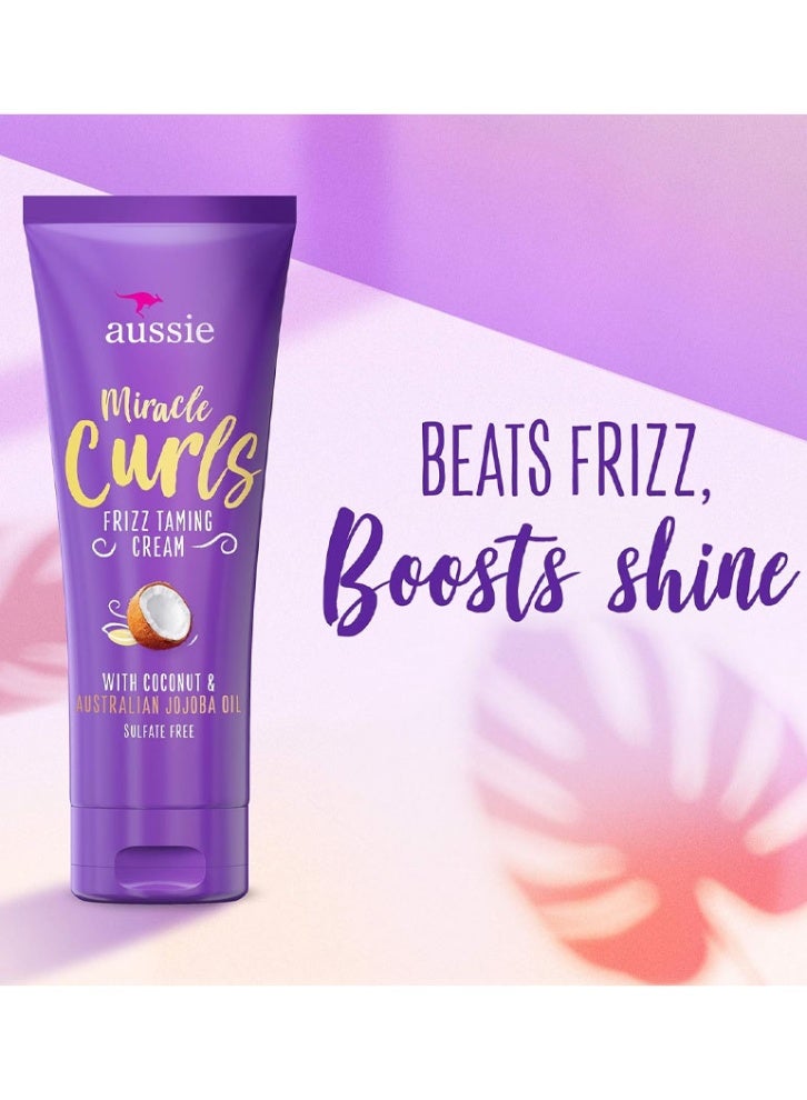 Aussie Miracle Curls Frizz Taming Cream 6.8 oz (Coconut & Jojoba Oil) - Image 3