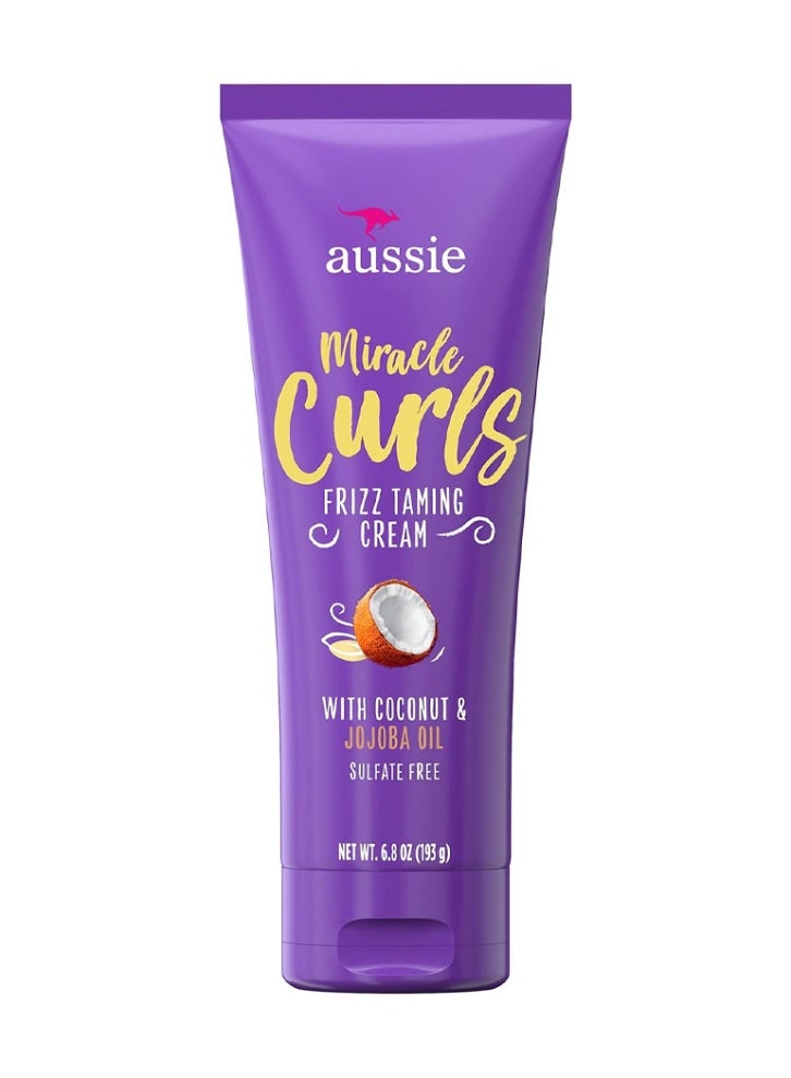 Aussie Miracle Curls Frizz Taming Cream 6.8 oz (Coconut & Jojoba Oil) - Image 1