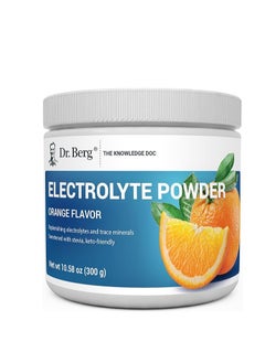 Dr. Bergs Original Keto Electrolytes Powder 50 Servings Zero Artificial Ingredients-Sugar Free Electrolyte Powder-Orange