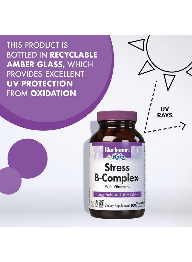 Bluebonnet Nutrition Stress Relief B Complex Vegetable Capsules, Vitamin B6, B12, Biotin, Folate, Vegan, Gluten & Soy & Milk Free, Kosher, Unflavored, 100 Count - Image 4