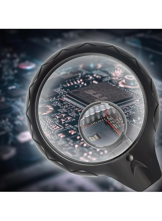 إيروريكس مجموعة حامل مكواة اللحام المكبرة من Helping Hand مع ضوء LED ومحطة إصلاح زجاجية مكبرة مع مشبك ومشابك ومحطة مكبر لحام للحام والحرف اليدوية وفحص الأشياء الدقيقة - Image 2