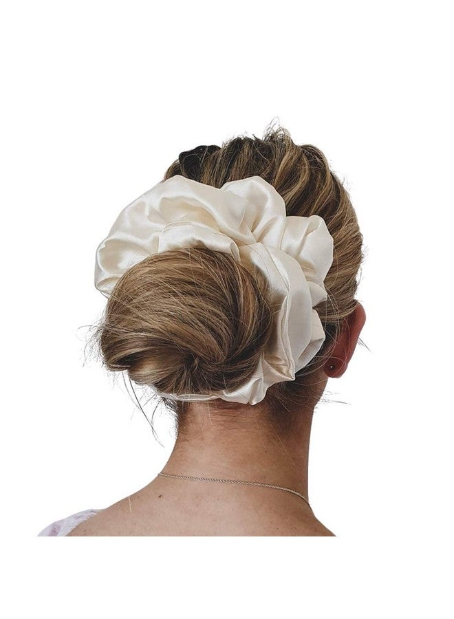 اي اب تاون شيك ربطات شعر ساتان كبيرة الحجم للنساء والفتيات، تمنع التجعد، مثبتة للشعر أثناء النوم، شريط ربطات مطاطي كبير لتسريحة ذيل الحصان، ربطات شعر لمنع التكسر - زيتوني - Image 5