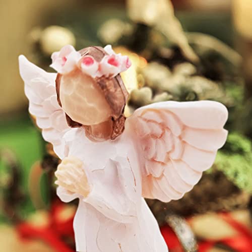 FYBW Praying Angel Figurine Guardian Angel Statue Figurine,Sculpted Hand-Painted Figure Surrounded by Love Sympathy Gift of Encouragement Women Present - Image 4