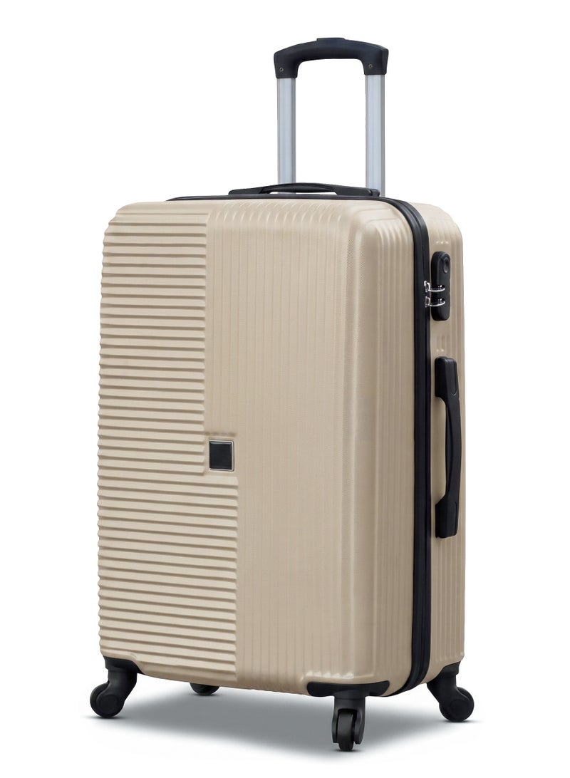ZAAPPY Horizo Vertic ABS Luggage Hard Shell Lightweight Medium Checked 24 Inch (20-25kg) Suitcase, Combination Lock - Image 1