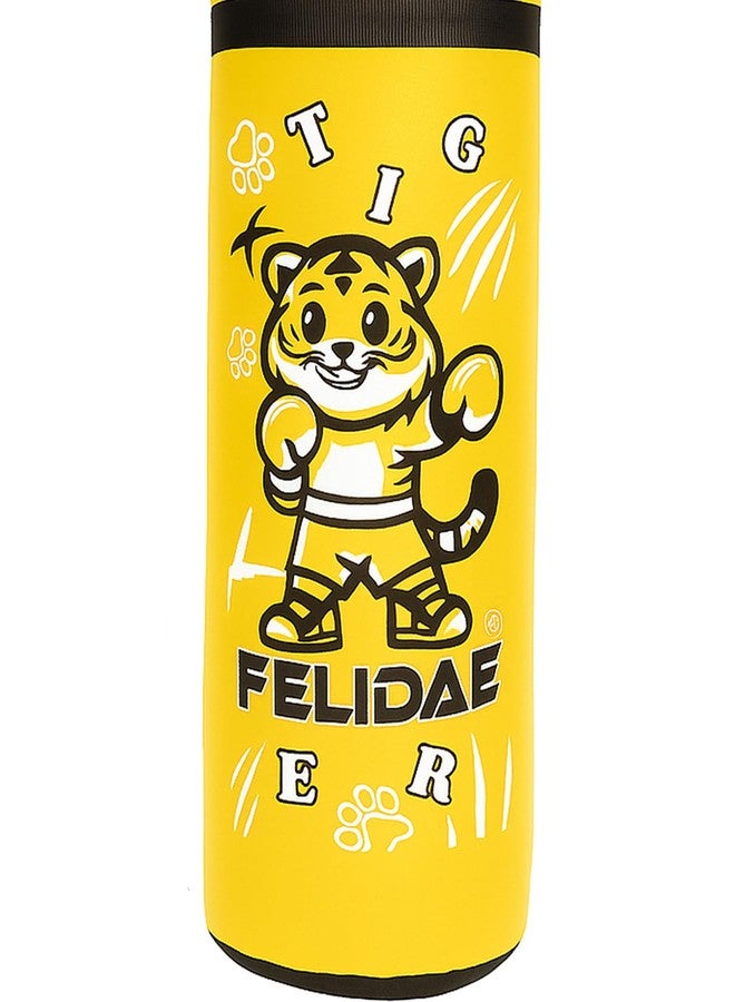 FELIDAE Kids Set for Age (7-13 Years) Pack of 4 Boxing Kit | Punching Bag for Karate | Bounce-Back Martial Arts Bag for Boys & Girls to Build Skills Boxing Kids Set (Yellow Black) - Image 4