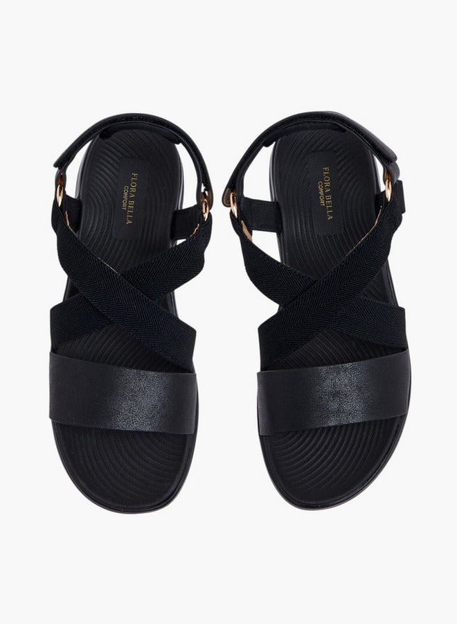 فلورا بيلا من شو إكسبرس صنادل بحزام متقاطع مع إغلاق بخطاف وحلقة - Image 2