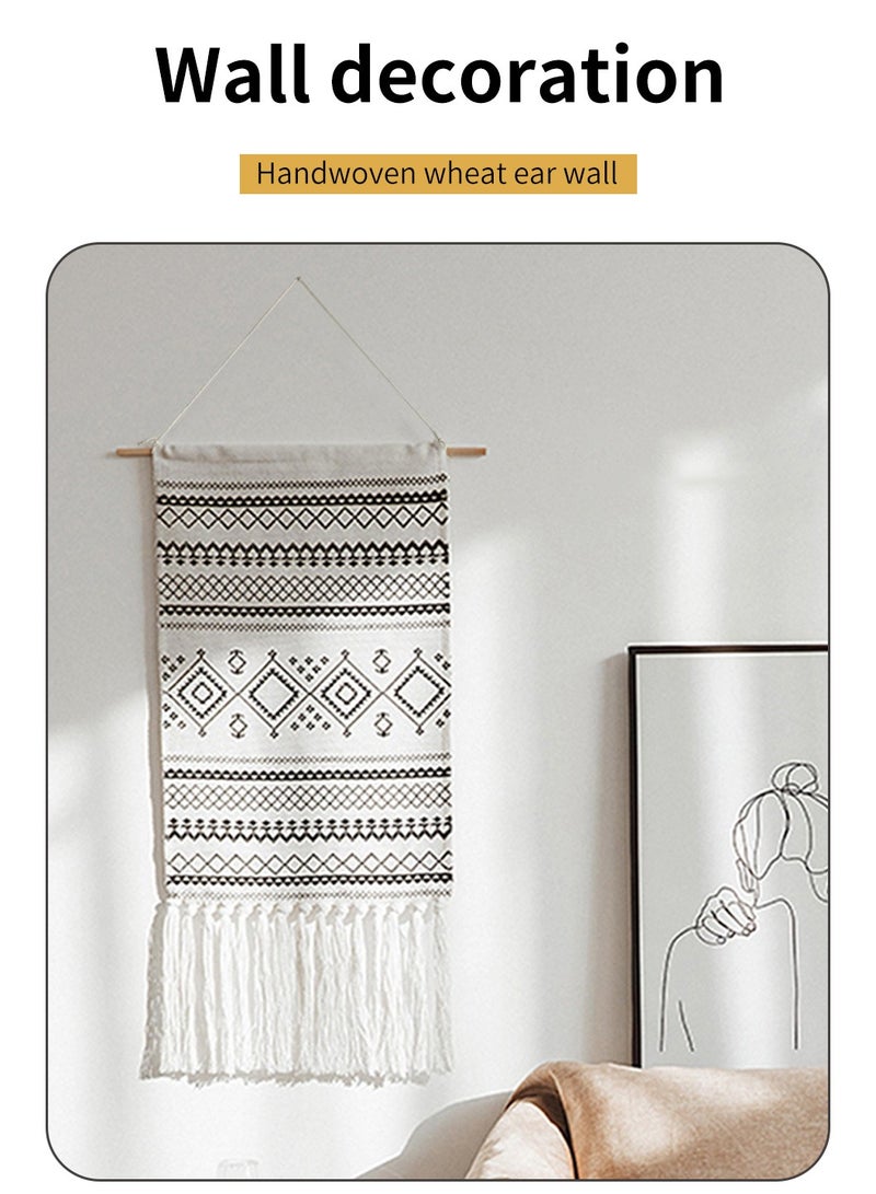 LEOKOR بوهيميا نمط شنقا نسيج شرابة شنقا اللوحة ريفي جدار مزرعة الزينة 70*41.5 سنتيمتر - Image 2