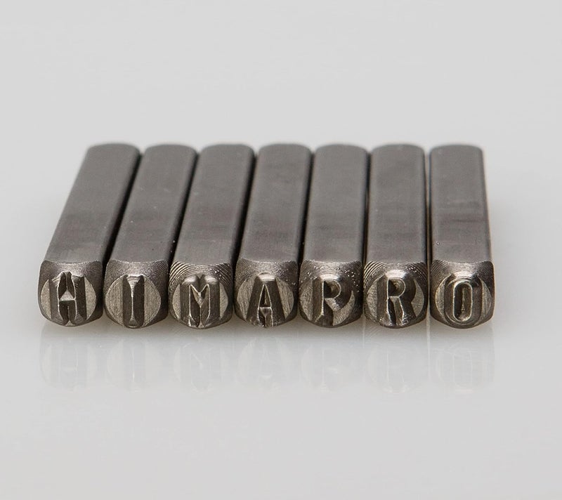 HimaPro Letter and Number Stamp Set 36pcs 40Cr Alloy Steel Metal Stamp Number & Letter Punch Set in a Wooden case (4mm 5/32 Inch) - Image 2