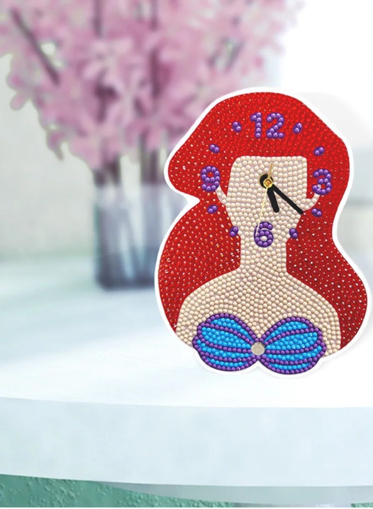 UKR Clock DIY Diamond Painting Mermaid Craft Kit – Creative Arts & Crafts Activity - Image 3