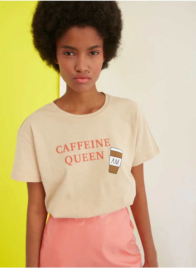 trendyol Slogan T-Shirt