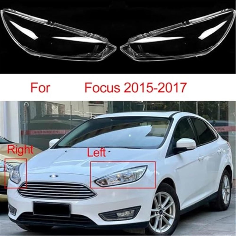 QASULER Car Headlight Cover Lens for Ford Focus 2015-2017 - Image 2