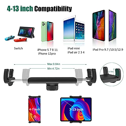 Cuxwill Car Cup Holder Tablet Mount for 4-13" iPad & Phone, Universal Truck Cup Tablet Mount with Adjustable Arm for iPad Pro 12.9 9.7 Air Mini, Samsung Galaxy Fold 4 3, Kindle Fire HD, iPhone etc - Image 2