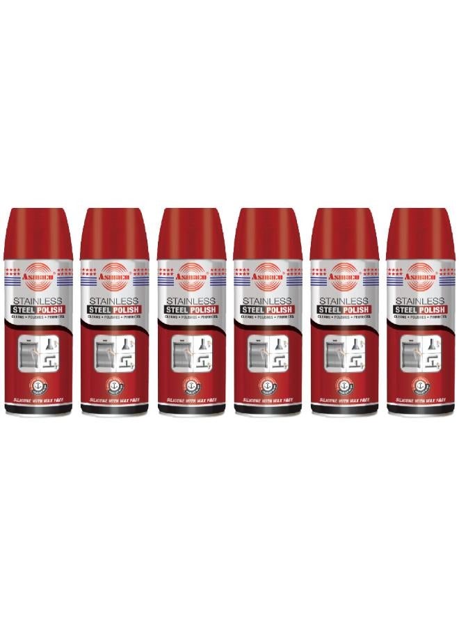 اسماكو منظف ​​ملمع الستانلس ستيل من اسماكو - 450 مل - مجموعة 06 قطعة