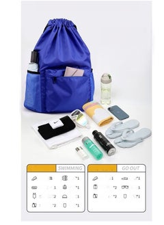 Generic Drawstring Bag Multi-Pocket Dry And Wet Separation Backpack  - Image 5