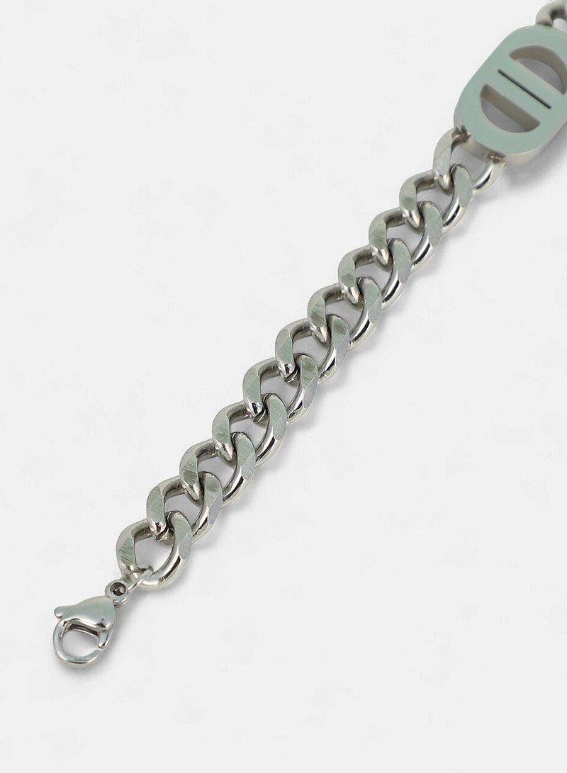 SOHI Women The Curved-Link Chain Bracelet | Metallic  Colour | One-Size | Metallic Alloy Material | Lobster Clasp Closure | Bracelet For Casual & Evening Wear - Image 5