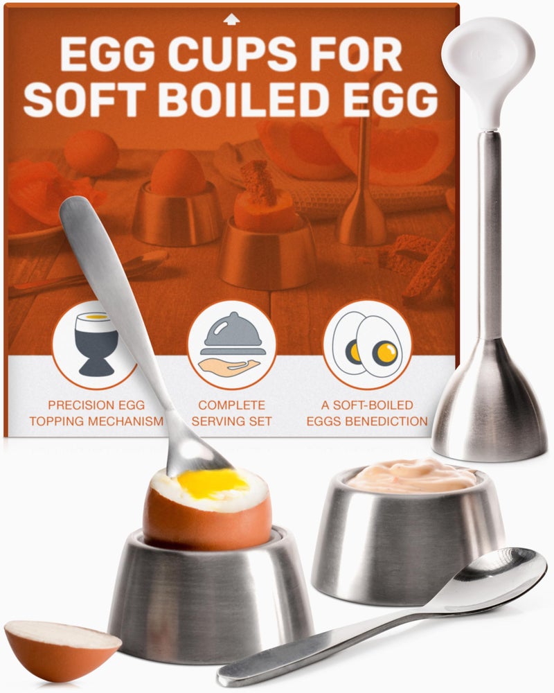 EparÃ© Epar Egg Cracker Tool  Egg Cups for Soft Boiled Eggs with Spoon  Egg Holder for Boiled Eggs  Soft Boiled Egg Cutter